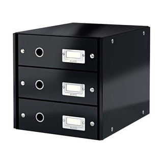 Office fekete 3 fiókos doboz, 36 x 29 x 28 cm Click&Store - Leitz