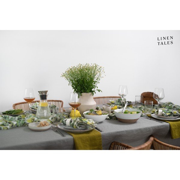 Zöld textil poháralátét szett 4 db-os Lotus – Linen Tales-image-4