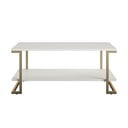 Camila fehér-aranyszínű dohányzóasztal, 106 x 45 cm - CosmoLiving by Cosmopolitan