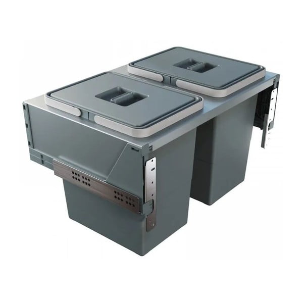 Szürke műanyag szelektív beépíthető szemetes 36 l Block U-Sink 2.0 – Elletipi