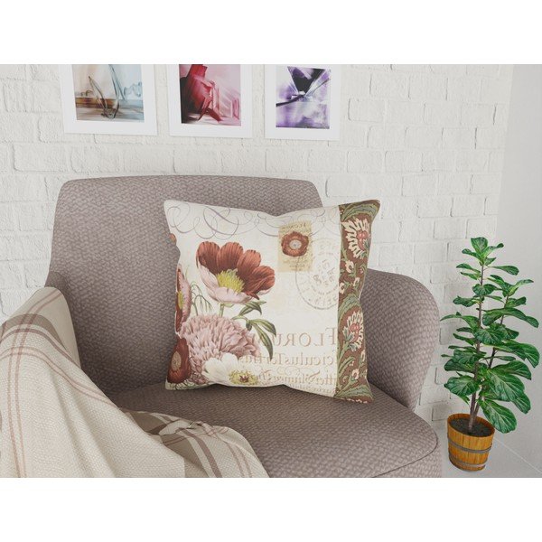 Maseto Flowers Rusto Dos párnahuzat, 43 x 43 cm - Vitaus-image-1