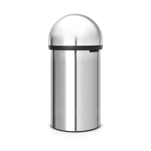 Matt ezüstszínű acél szemetes 60 l Push Bin – Brabantia-image-2