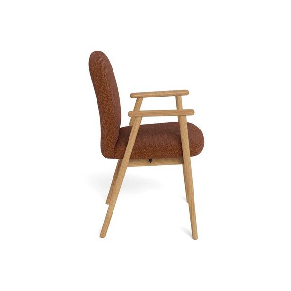 Terrakotta színű kárpitozott karfás étkezőszék szett 2 db-os Calvin – Actona-image-3