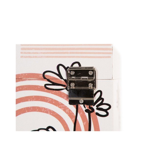 Krémszínű dekoratív tárolódoboz szett 2 db-os 30x18x15 cm Flowers – Ixia-image-4