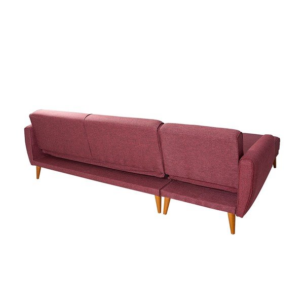 Borvörös kinyitható sarokkanapé Aria – Balcab Home-image-3