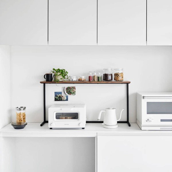 Fehér-natúr színű fa kiegészítő polc 28,5x8,5 cm Tower – YAMAZAKI-image-2