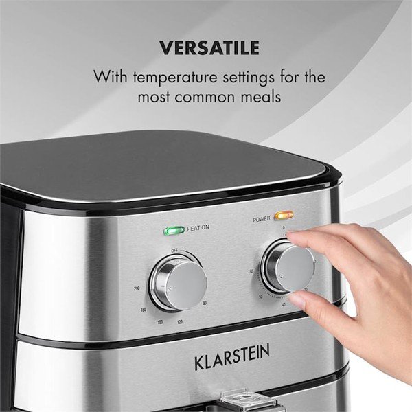 Ezüstszínű forrólevegős fritőz AeroVital – Klarstein-image-1