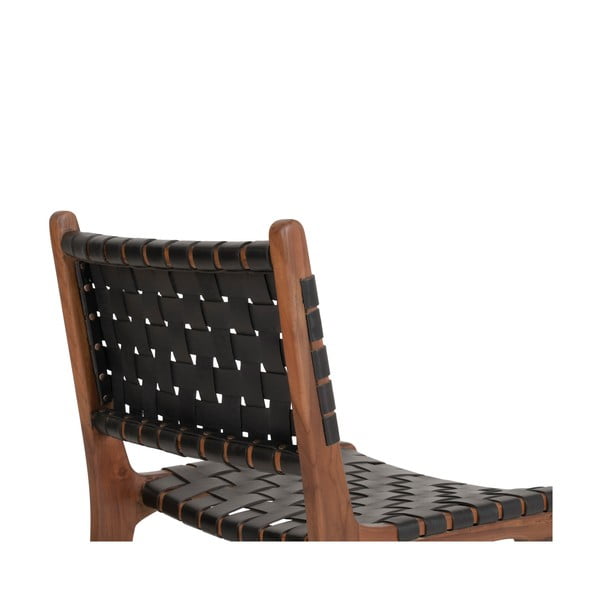 Fekete-barna teakfa étkezőszék szett 2 db-os Perugia – House Nordic-image-4