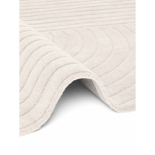 Krémszínű kézi szövésű gyapjú kerek szőnyeg ø 120 cm Arcura – Vikosa-image-4