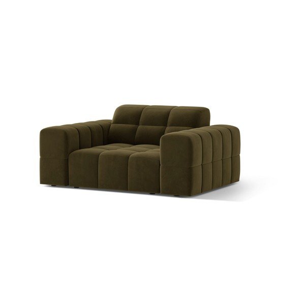 Khaki bársony fotel Chicago – Cosmopolitan Design-image-1