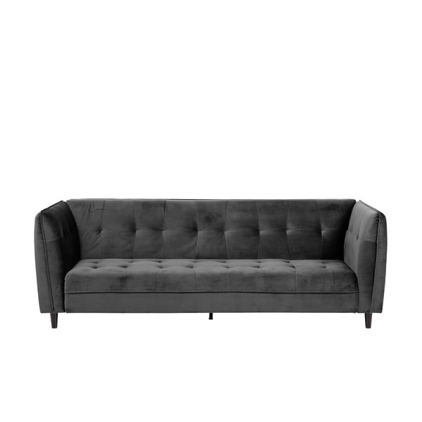 Jonna szürke kinyitható bársony kanapé, 235 cm - Actona