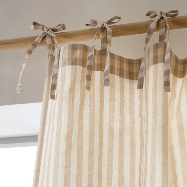 Bézs függöny 140x229 cm Zanzibar Woven Stripe – Pineapple Elephant-image-2