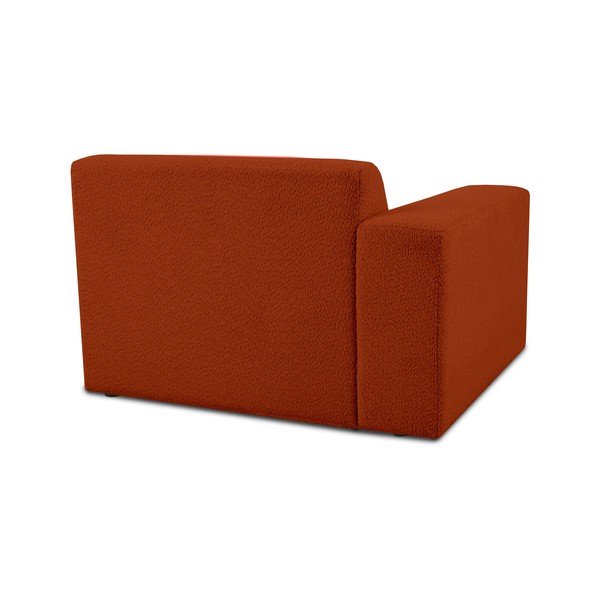 Téglavörös buklé kanapé modul (bal oldali) Roxy – Scandic-image-2
