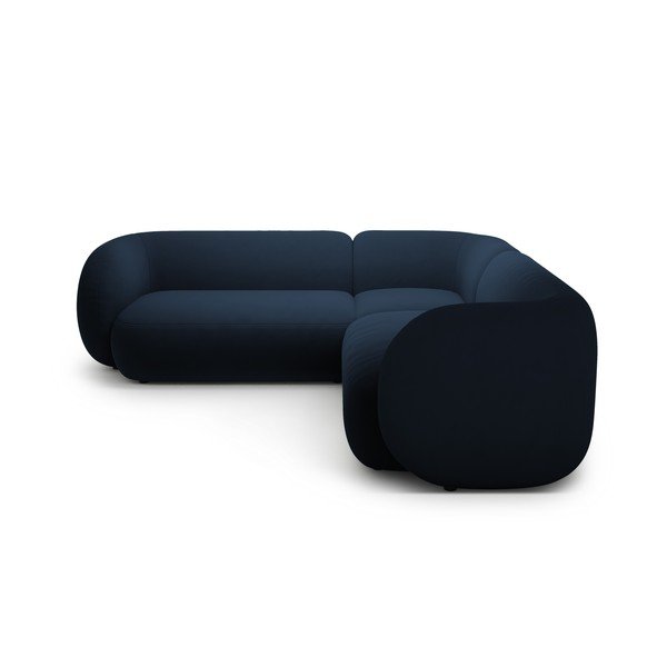 Kék bársony sarokkanapé Kate – Micadoni -image-1