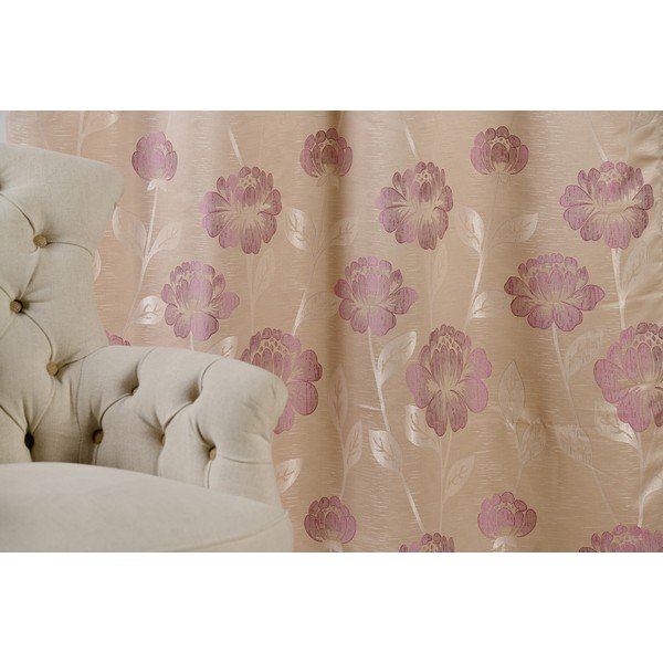 Bézs függöny 140x245 cm Izolde – Mendola Fabrics-image-1