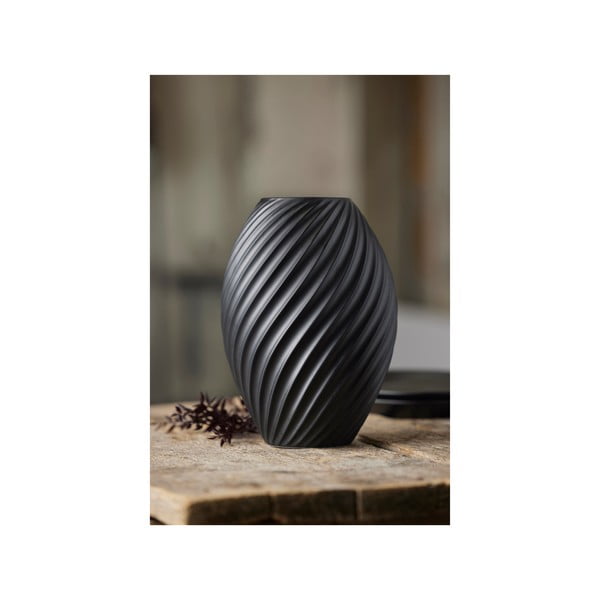 River fekete porcelán váza, magasság 26 cm - Morsø-image-4