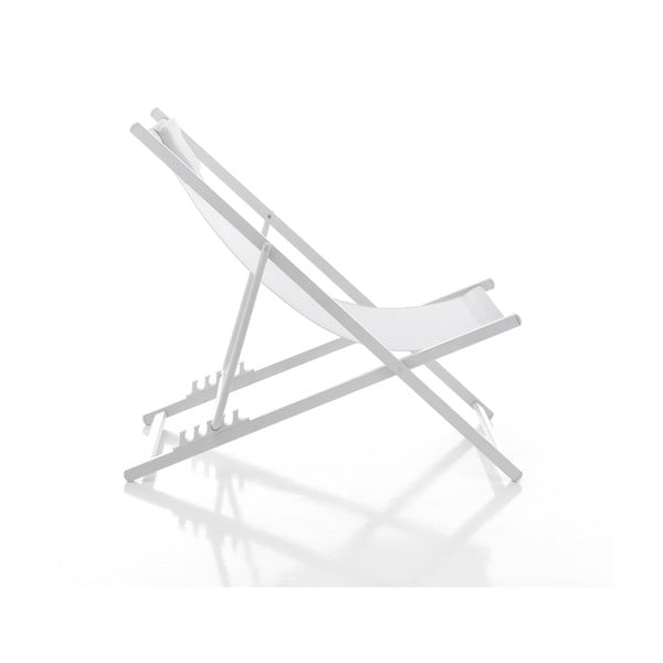 Fehér fém összecsukható kerti napozóágy Milos – Tomasucci-image-1