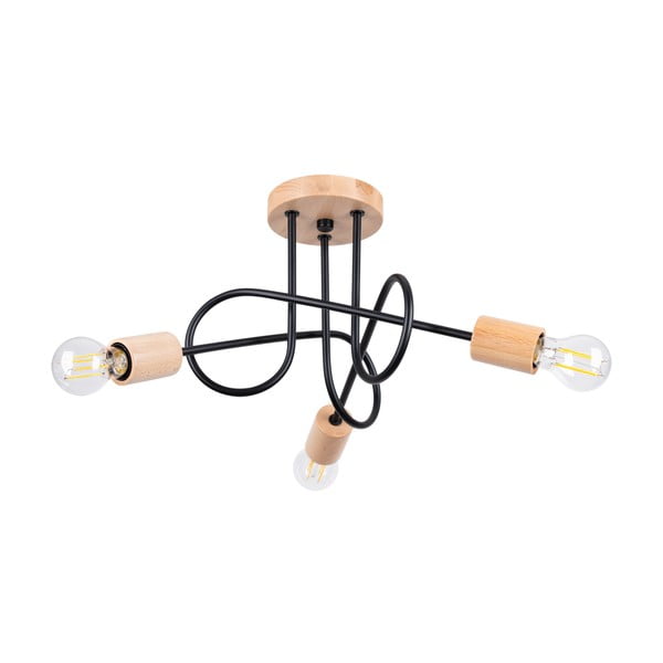 Fekete-natúr színű mennyezeti lámpa 14x56 cm Tumber – Sollux