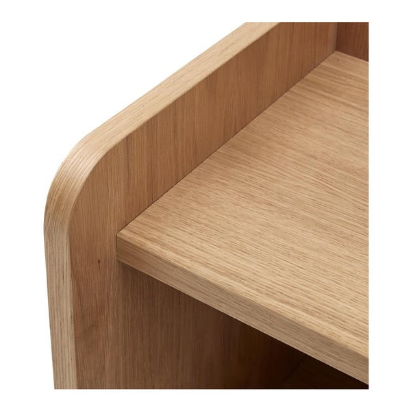 Natúr színű éjjeliszekrény tölgyfa dekorral Wrap – Bonami Selection-image-4