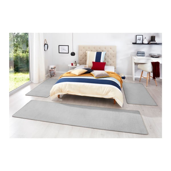 Fancy 3 db-os szürke futószőnyeg szett - Hanse Home-image-3