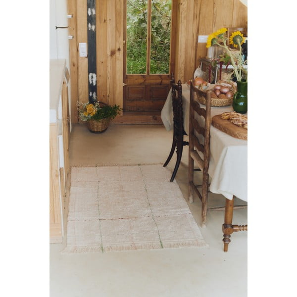 Krémszínű mosható kézi szövésű pamut szőnyeg 90x130 cm Color Lines – Lorena Canals-image-4