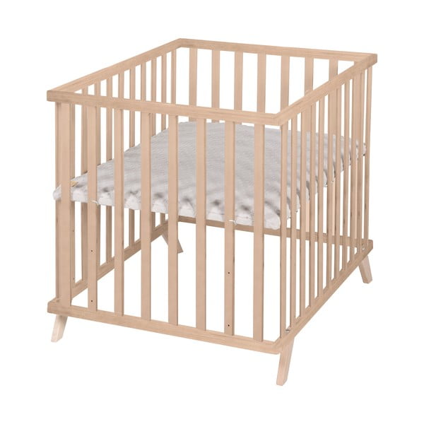 Natúr színű bükkfa járóka állítható magassággal 75x100 cm Lil Planet – Roba-image-3