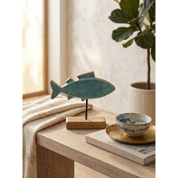 Fa szobor (magasság 20 cm) Fish – Ego Dekor-image-1
