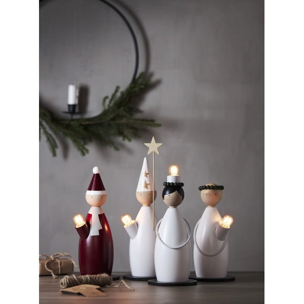 Fehér fénydekoráció karácsonyi mintával ø 12 cm Lucia Classic – Star Trading-image-3