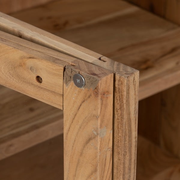 Natúr színű akácfa tálalószekrény 180x80x40 cm Creel – Ixia-image-4