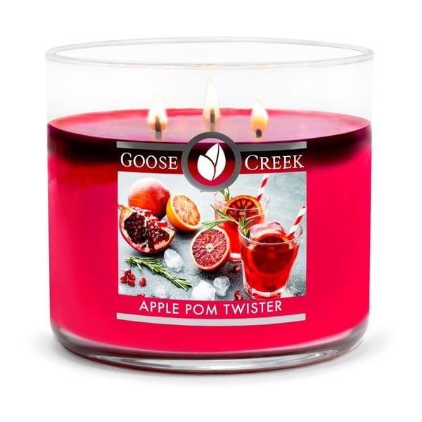 Apple Pom Twister illatgyertya üvegben, égési idő 35 óra - Goose Creek