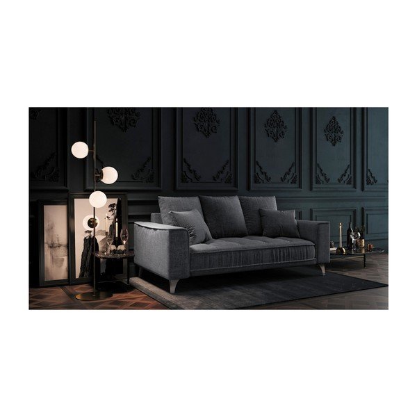 Chloe Glam sötétszürke kanapé, 204 cm - devichy-image-3