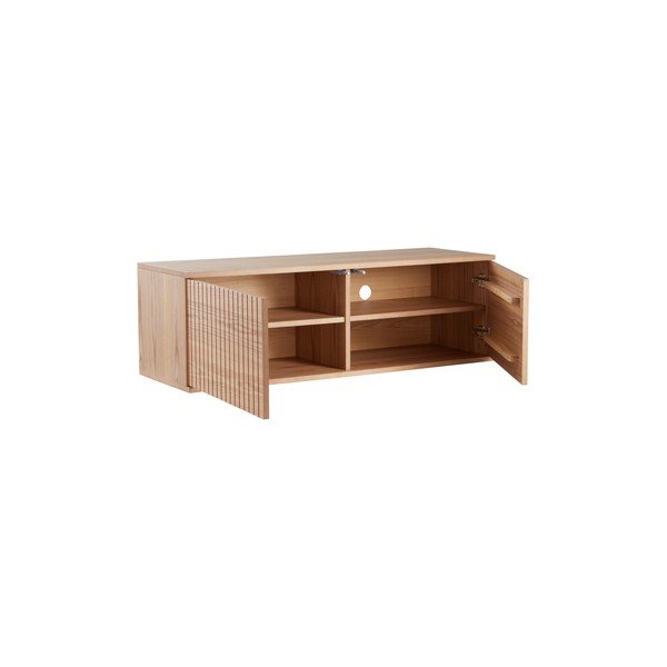 Natúr színű TV-állvány kőrisfa dekorral 120x38x40 cm Sandviken – Jotex-image-2