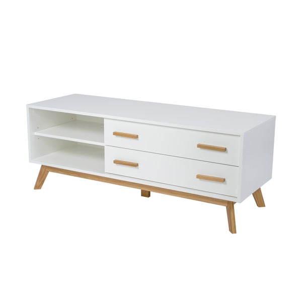 Fehér TV-állvány 130x50 cm Kensal – Woodman-image-1