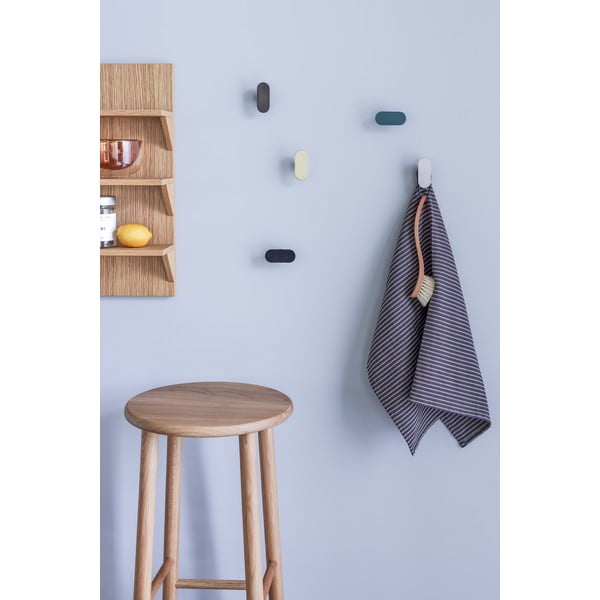 Ezüstszínű fali fém akasztó Piccolo – Hübsch-image-1