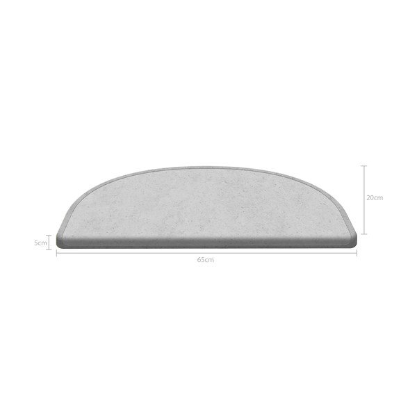 Szürke lépcsőszőnyeg készlet 16 db-os 65 x 20 cm Dots - Vitaus-image-4