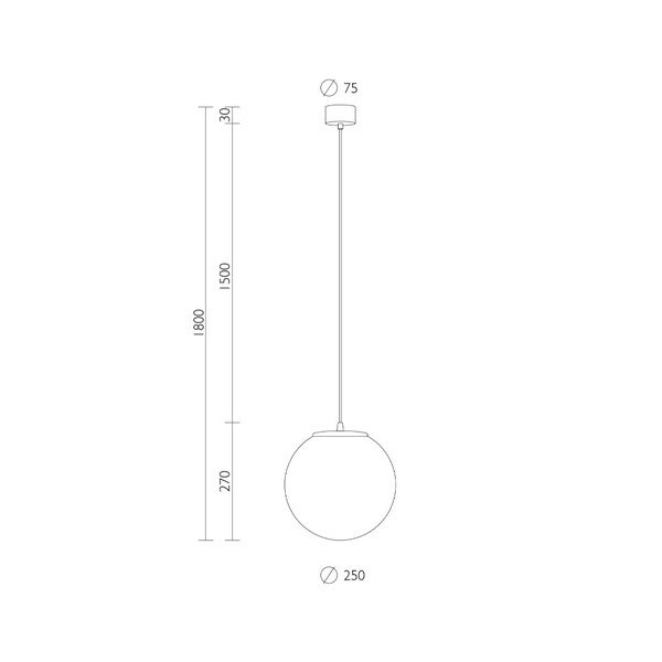 Tsuri fehér mennyezeti függőlámpa fehér kábellel és arany színű részletekkel, ∅ 25 cm - Sotto Luce-image-1
