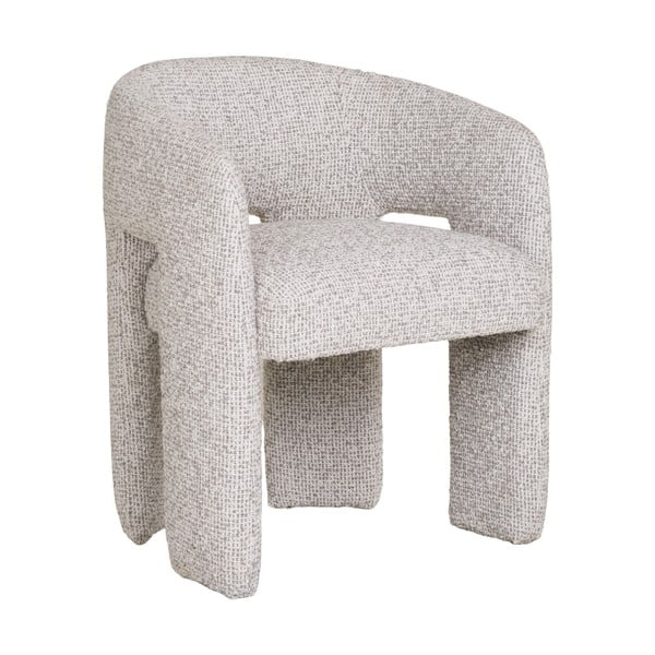 Világosszürke kárpitozott karfás étkezőfotel Monroe – House Nordic