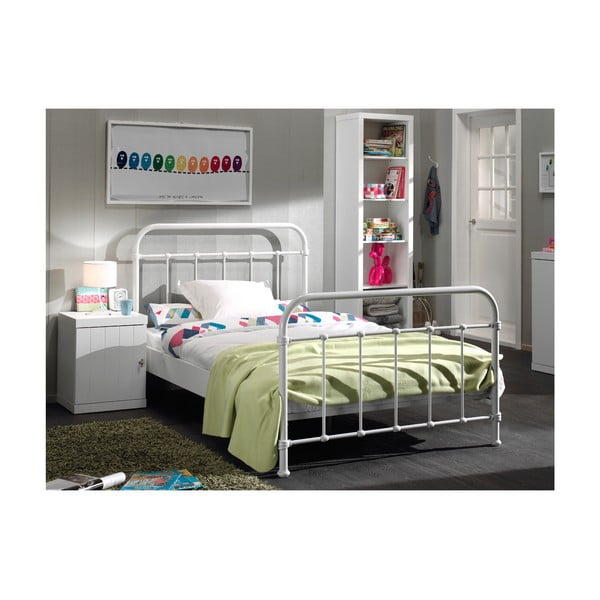 New York fehér fém gyerekágy, 120 x 200 cm - Vipack-image-2