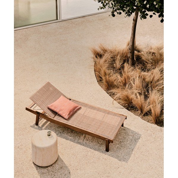 Barna rattan állítható kerti napozóágy Itani – Kave Home-image-3