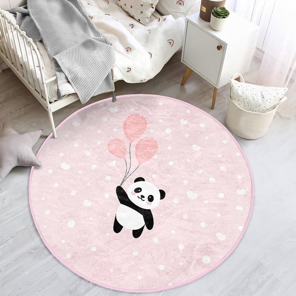 Rózsaszín gyerek szőnyeg ø 100 cm Comfort – Mila Home-image-2
