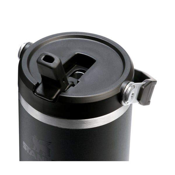 Fekete rozsdamentes acél termosz 890 ml IceFlow™ Flip Straw 2.0 Tumbler Black – Stanley-image-2