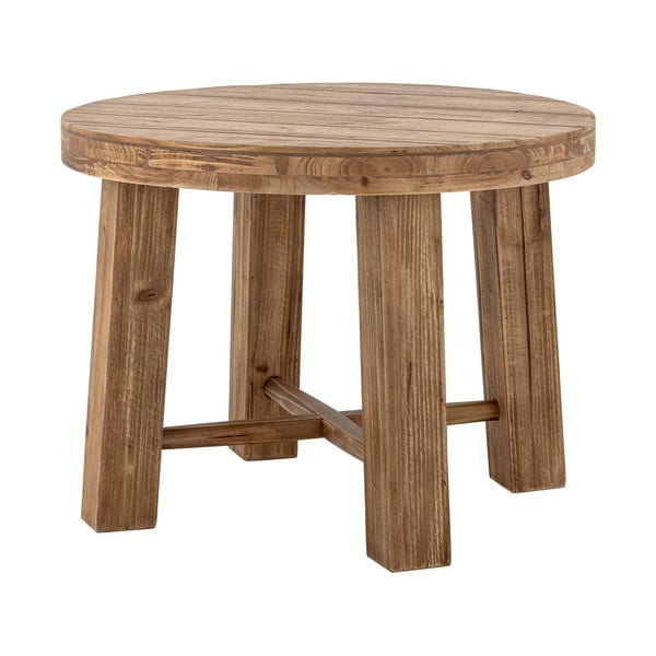 Sötét natúr színű kerek dohányzóasztal  egzotikus fa dekorral ø 60 cm Emmett – Bloomingville