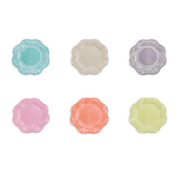 Duchess 6 darabos színes tányérkészlet, Ø 34,5 cm - Villa d'Este