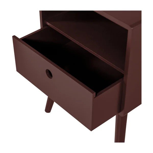 Borvörös MDF éjjeliszekrény Ozzy – WOOOD-image-3