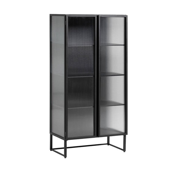 Fekete acél tálalószekrény 70x143x41 cm Trixie – Kave Home