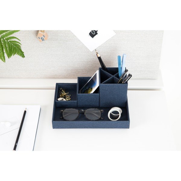 Lena sötétkék 4 részes asztali rendszerező - Bigso Box of Sweden-image-1