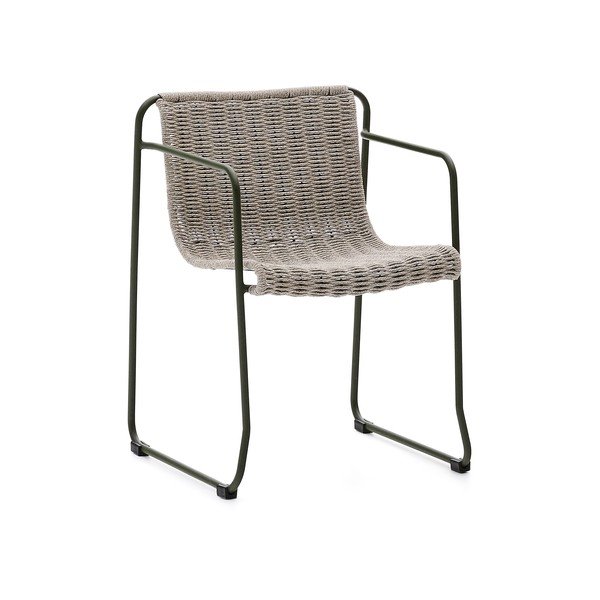 Szürkészöld fém kerti szék Maurina – Kave Home