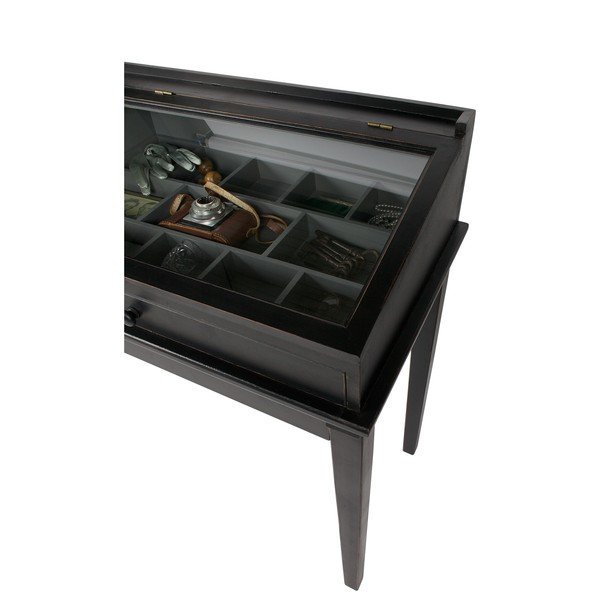 Fekete asztalka vitrinnel - BePureHome-image-4