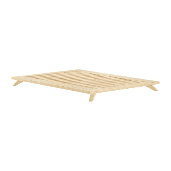 Borovi fenyő franciaágy ágyráccsal 140x200 cm Senza – Karup Design