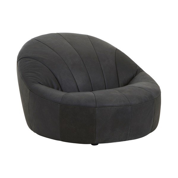 Fekete bőr fotel Hoxton – Premier Housewares